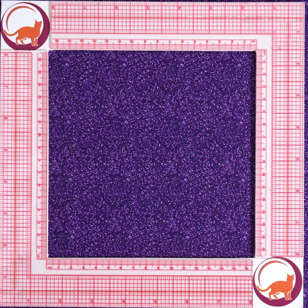 Preview: Baumwollstoff Motivdruck Glitteroptik lila violett